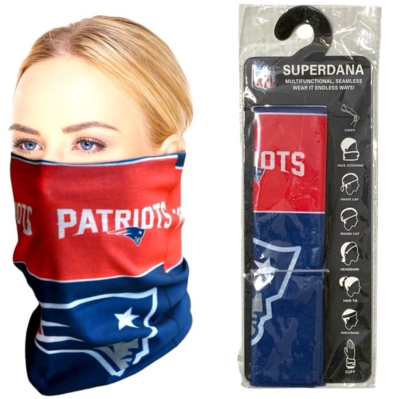 NFL Multifunctional New England Patriots Gaiter Headband Team Apparel One Size - Picture 1 of 14